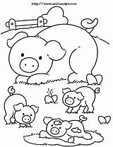 Coloring Pages Farm Pig Animal sketch template