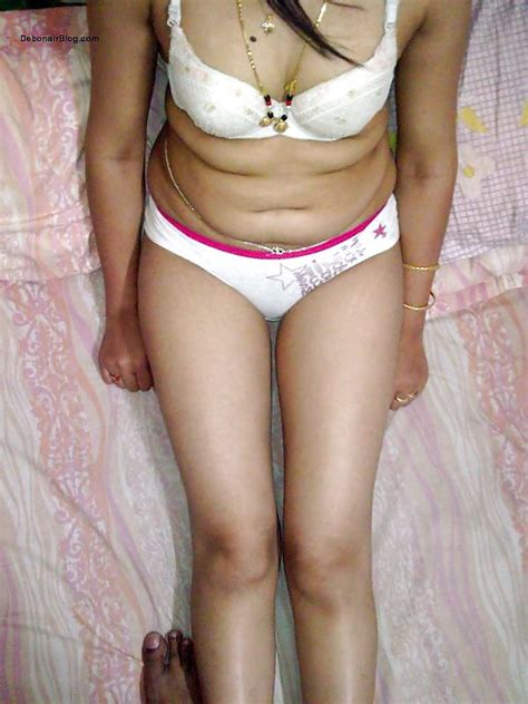 hot indian wife posing in sexy white bra and panties 8 pics