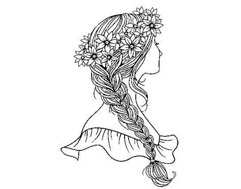 hairstyle  braid coloring page coloringcrewcom