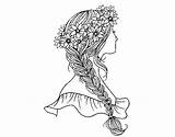 Coloring Pages Braid Hairstyle Adult French Book Coloringcrew Drawing Printable Sheets sketch template