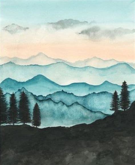 pin  sarahelizabeth  art watercolor landscape paintings
