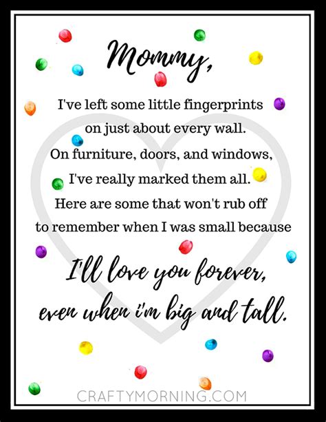 mothers day printables poems crafty morning