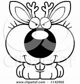Jackalope Cartoon Sly Coloring Clipart Outlined Vector Cory Thoman Royalty sketch template