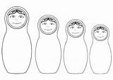 Matryoshka Coloring Dolls Doll Russian Pages Nesting Crafts Edupics Printable Russia Colouring Kids Paper Sheets Activities Multicultural Kleurplaat Poppetjes Coloriage sketch template