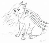 Coloring Wolf Pages Wings Wolves Baby Getcolorings Color sketch template