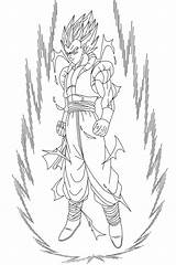 Ssj2 Coloring Pages Goku Template sketch template