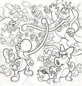 Yoshi Island Coloring Pages Dream Sequel Deviantart sketch template