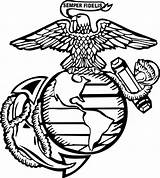 Marine Corps Logo Vector Usmc Emblem Marines Clipart Drawing Anchor Globe Eagle Seal Clip Emblems Symbol Corp Getdrawings Military Google sketch template