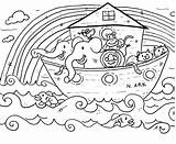 Ark Noah Coloring Pages Print sketch template
