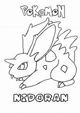 Pokemon Nidoran Coloring Poison Type Pages Feel sketch template