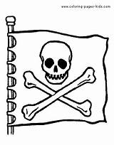Coloring Pages Pirate Color Miscellaneous Flag Pirates Kids Sheets Found Printable sketch template