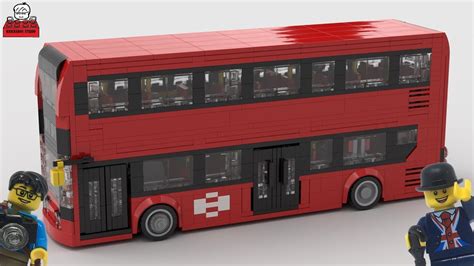 lego moc london double decker bus alexander dennis enviro  stop motion speed buildlego