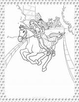 Barbie Pages Princess Coloring Horse Adventure sketch template