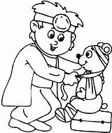 Coloring Hospital Vet Pages Veterinarian Veterinary Teddy Bear Drawing Doctor Architecture Medical Building Doctors Buildings Help Cute Color Kids Para sketch template