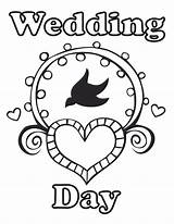 Wedding Weddings Coloring Pages Kids Print Colouring Printable Activity Book Printables Children Themed sketch template