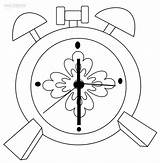 Kolorowanki Zegar Wecker Clock Clocks Budzikiem Druku Cool2bkids sketch template