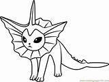 Vaporeon Pokemon Pokémon Coloringpages101 Eevee Doduo Template sketch template