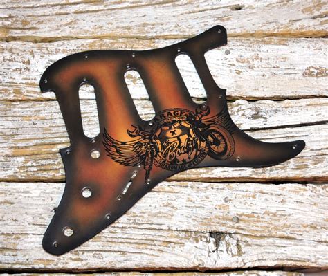 leather stratocaster pickguard engraved pickguard bybodzi