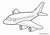 Coloring Pages Transportation Air Airplane Popular Preschool sketch template
