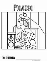 Picasso Coloring Pages Cubism Getcolorings Color Print sketch template