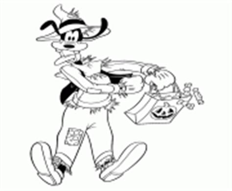mickey mouse  goofy disney halloween coloring page printable