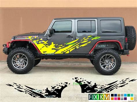 mud splash side graphics vinyl decal stickers universal size etsy jeep decals jeep wrangler