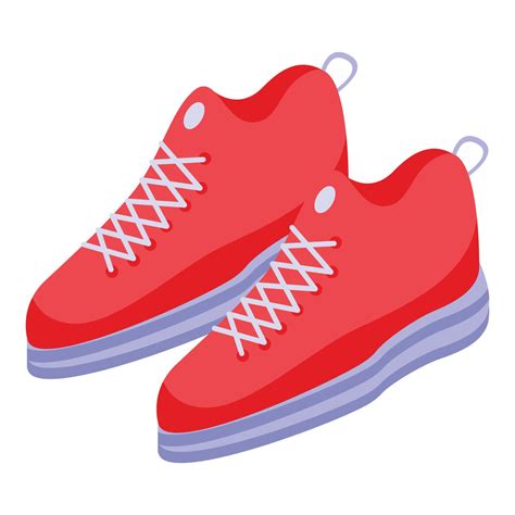 red sport shoes icon isometric vector gym workout  vector art  vecteezy