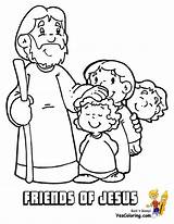 Coloring Bible Jesus Kids Pages Christian Children Friends Printable Story Preschoolers Faithful Yescoloring Stories Toddlers Preschool Faith Sheets Others Blessing sketch template