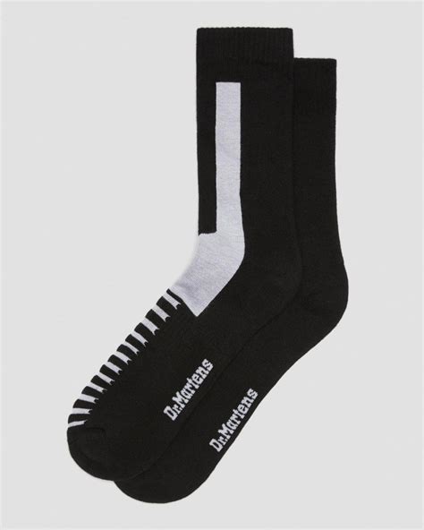 unisex de double  sokken blackwhite cotton blendpolyamideelastine dr martens sokken