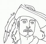 Fluch Karibik Caribbean Pirates Sparrow sketch template