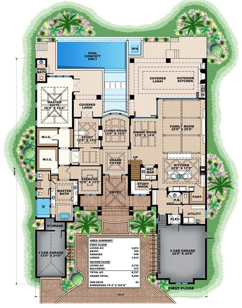 grand florida house plan  junior master suite budron homes