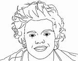 Harry Styles Coloring Direction Pages Portrait Drawing Coloringcrew Dibujo Getdrawings Book Drawings Print sketch template
