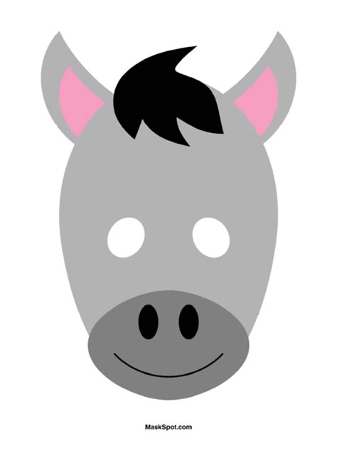 donkey mask template printable
