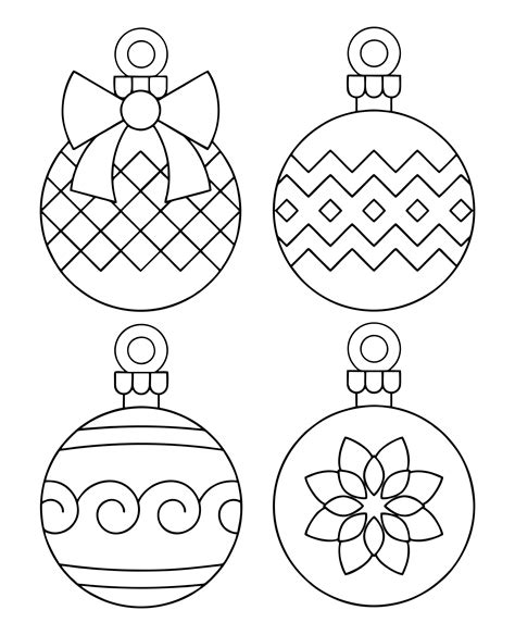 printable christmas ornament templates     printablee