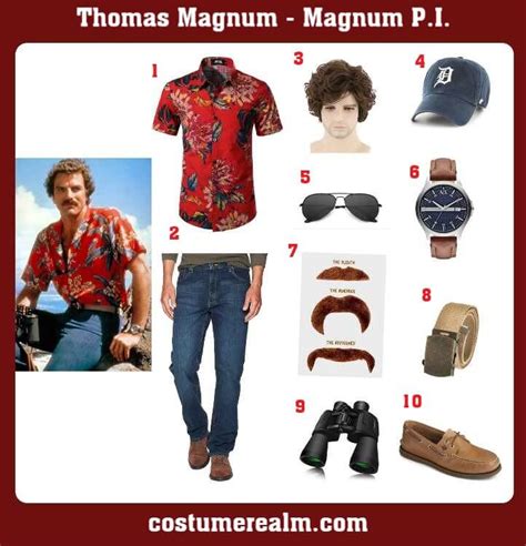 authentic magnum pi costume  ultimate halloween guide
