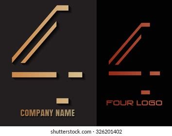 logo fourlogo number logo designvector illustration stock vector