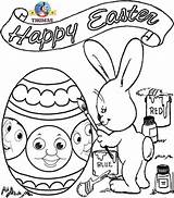 Easter Coloring Pages Happy Thomas Train Bunny Kids Cartoon Print Face Printable Drawings Drawing Color Friends Tank Pooh Winnie Engine sketch template