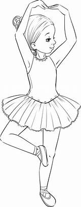 Ballerina Meisje Schetst sketch template