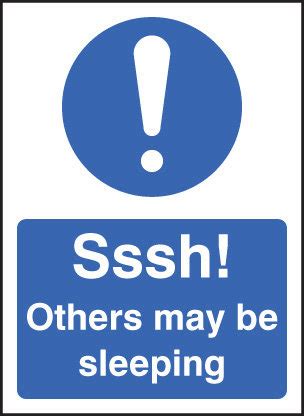 sssh    sleeping sign uk warning safety signs