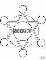 Sheriff Coloring Star Pages Printable sketch template