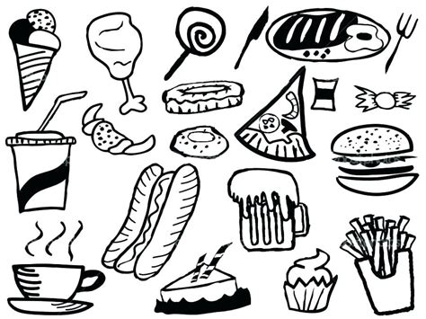 coloring pages  fast food  getdrawings