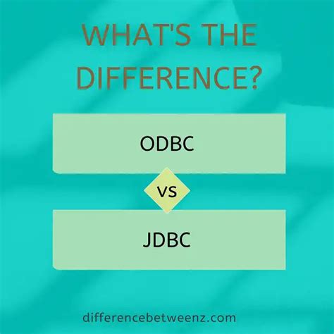 difference  odbc  jdbc difference betweenz