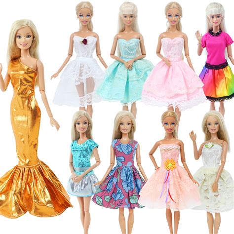 Handmade Fashion Doll Dress For Barbie Doll Lace Sexy Skirt Wedding