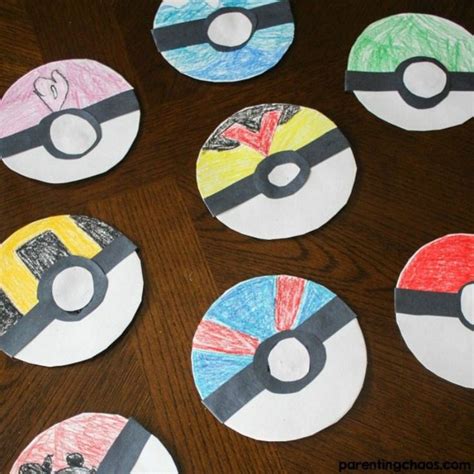 poke balls paper plate craft  kids pokemon craft craft projects