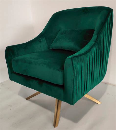 Mid Century Modern Accent Arm Chair Velvet Single Living Room Lounge