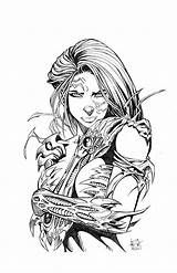 Witchblade Inks sketch template