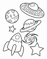 Space Coloring Kids Pages Funny sketch template