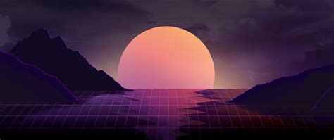 vapor wave sunset  wallpaperx resolution hd  wallpapersimages