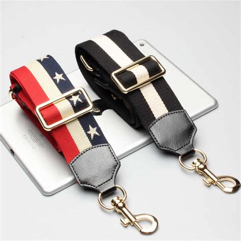 stripe strap  handbag replacement adjustable luggage bag shoulder straps fashion tide nylon