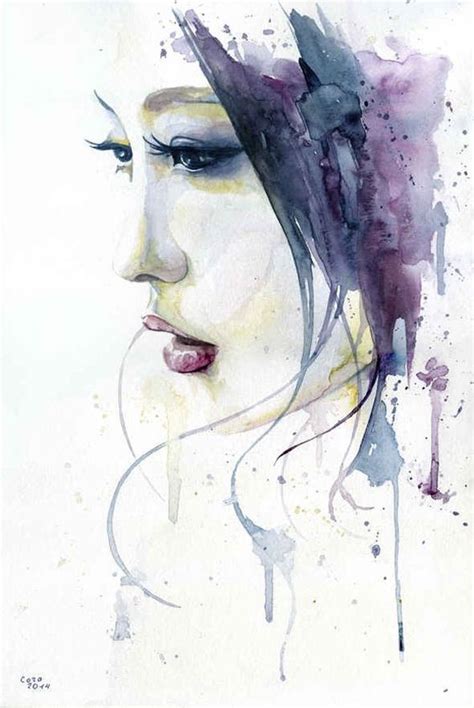 Handmade Abstract Style Watercolor Painting On Canvas Of Beauty For